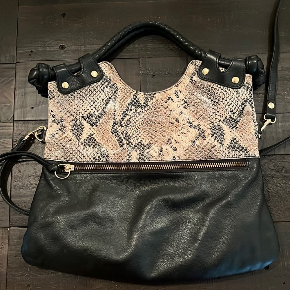 Top handle, fold over, crossbody!